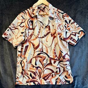 Stelly XL Shirt Hand Painted Art Print Single Stitch RARE Houston Graffiti Top